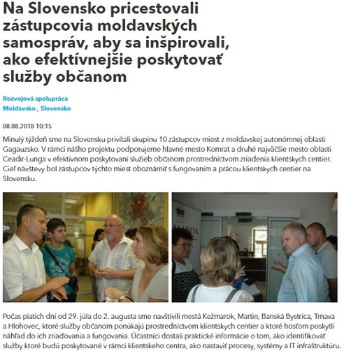 Словацкие СМИ об учебном визите представителей Гагаузии